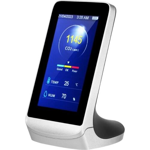 Indoor Air Quality Monitor Air Detector Tester Analyzer Meter Multifunctional CO2 Detector with Color Screen Temperature