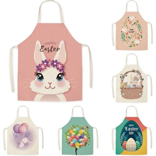 Easter bunny print customizable apron goods for home kitchen aprons for women Woman kitchen apron Apron for hairdresser Apron