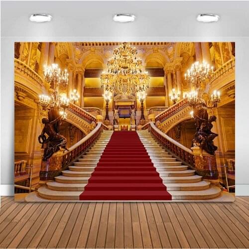 Beauty and the beast backdrop for photography palace background for photo studio red carpet party decoration supplies glitter