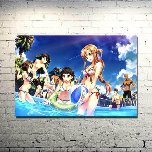 Canvas Hd Prints Wall Artwork 1 Panel Sword Art Online Painting Home Decor Anime Pictures Modular Poster Framed For Living Room