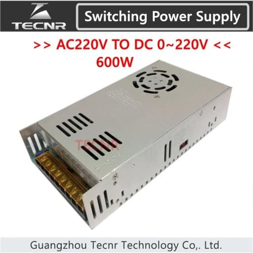 Switching Power Supply 600W input AC220V output DC 0-12V 24V 36V 48V 60V 70V 80V 110V 150V transformer for cnc engraving machine