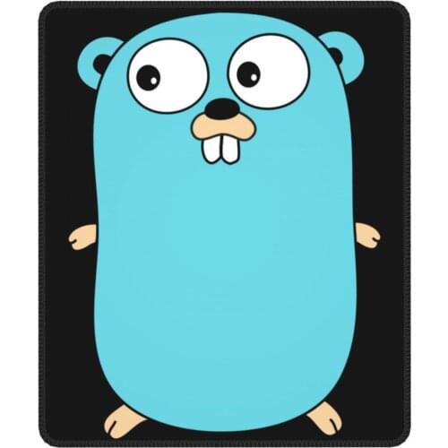 Golang Gopher Programmer Programming Coder Coding Developer Mouse Pad with Locking Edge MousePad Rubber Gamer Laptop Pad