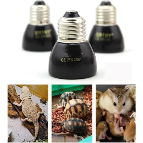 25W/50W/75W/100W Ceramic Pet Heat Light Lamp Snake Tortoises Lizard Hedgehog Reptile Pet Heater Brooder 220V-240V