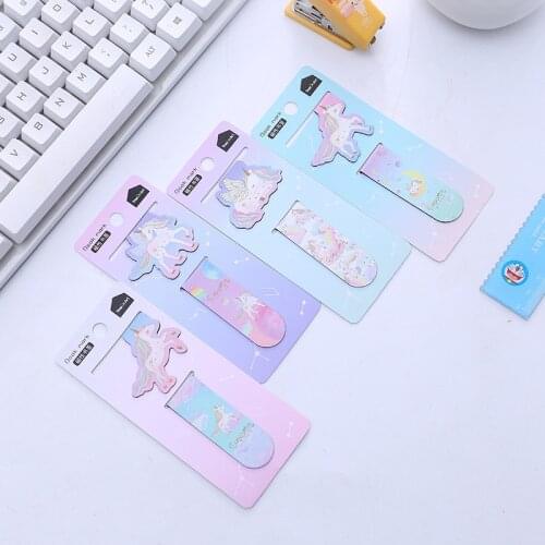 2 pcs/pack Magical Unicorn Magnetic Bookmarks Books Marker of Page Student Stationery School Office Supply Gift Stationery