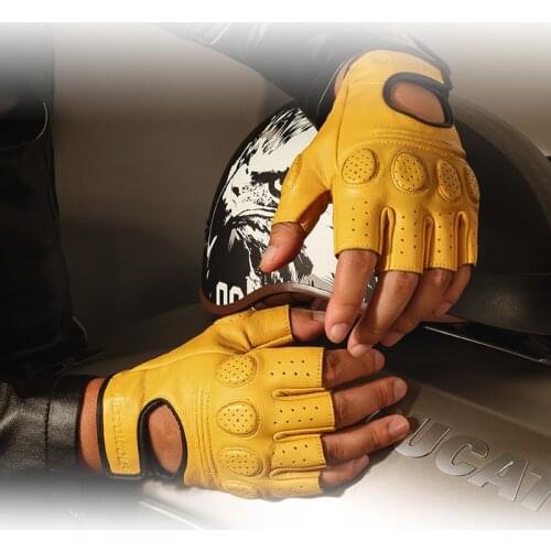 Sheepskin Motorcycle gloves waterproof breathable scooter chopper riding gloves Anti-fall leather moto gloves For BMW Harley