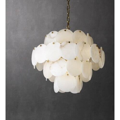 Marble chandelier copper living room modern new Chinese light luxury lamp designer creative dining room bedroom study lamp