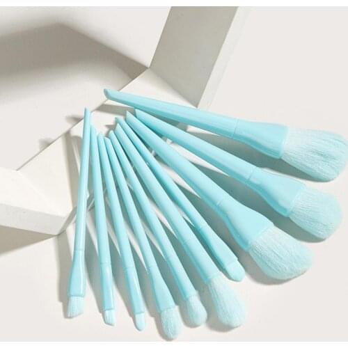 10PCS Nylon Hair Makeup Brushes Set Professional Foundation Blushes Powder Eyeshadow Eyebrow Blending Brush Tools Maquillaje