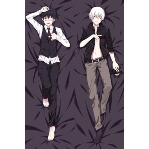Cool Japanese Anime Pillowcase Tokyo Ghoul Kaneki Ken Male BL decorative Hugging Body Pillow Case Cover Bedding