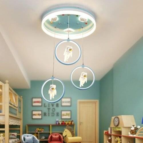 New Arrival Cartoon LED Pendant Lights with Princess Doll For Girls Bedroom Pink Suspension Kids Lighting Fixtures