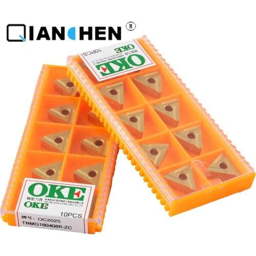 OKE 10pcs/lot High Precision High Performance High Strength CNC TNMG160408R-ZC OC2025 Industry Carbide Inserts Hard Alloy