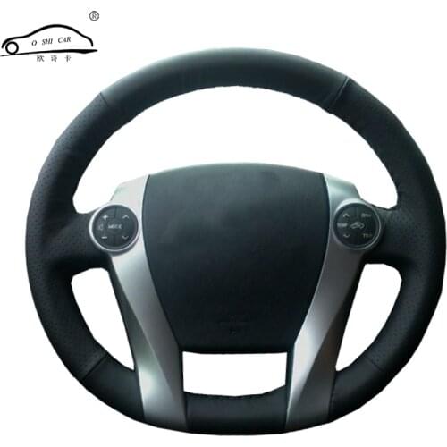Car Steering Wheel Braid For Toyota Prius 2009-2015 Aqua 2014 2015/custom Steering Cover Made Dedicated Steering-Wheel Cover