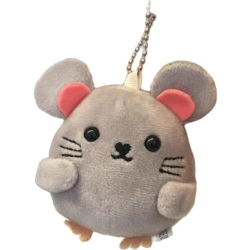 Wholesale 100pcs/lot 8CM New Designs Mouse Animal Stuffed Plush Toys Key chain Plush Toy Dolls