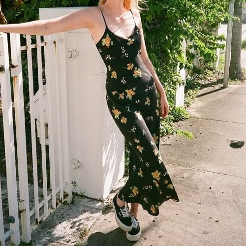 Sexy Printed V-neck Sling Dress Sleeveless Square Collar Backless Fitness Dresses Summer Beach Vacation Sundress for Appointment