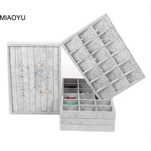 Ring Bracelet Earring Necklace Stand Pendant Holder Ice Velvet Series Jewelery Organizer Jewelry Boxes and Packaging Wholesale