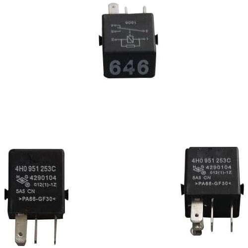 Fuel pump relay NO.646 Fit for Audi R8 AUDI R8 AQ3 AUDI Q3 AQ7 AUDI Q7 Polo BE BEETLE Tiguan OE:4H0951253C 8Z0951253 2D0943383C