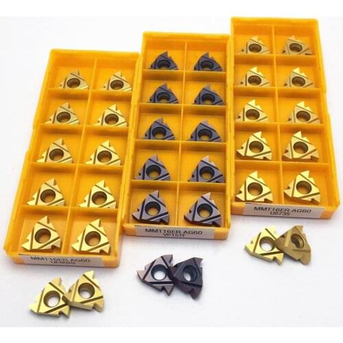 16ER AG60 16IR AG60 VP15TF UE6020 US735 thread turning tool carbide insert CNC milling cutter slotting cutter MMT 16ER 16IR