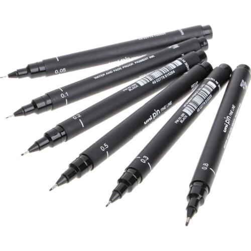 6pcs Drawing Pen Ultra Fine Line 005 01 02 03 05 08 Needle Point Painting Pens Drop Shipping Support