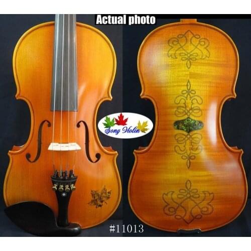 Hand made SONG maestro inlaid shell 4/4 violin for concert #11013