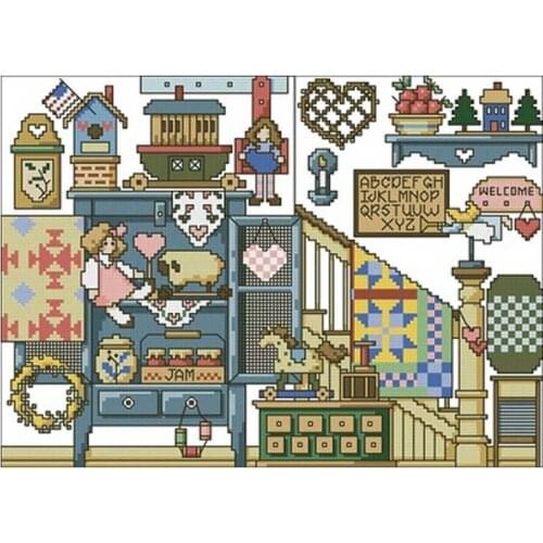 Country Places Counted Cross Stitch 11CT 14CT 18CT DIY wholesale Chinese Cross Stitch Kits Embroidery Needlework Sets
