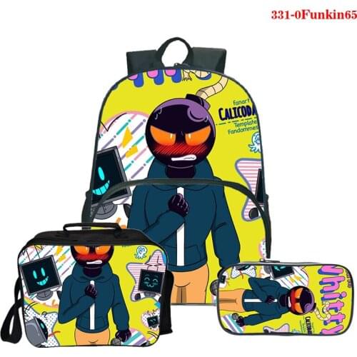 Friday Night Funkin 3d Print Girls Student Schoolbag 3Pcs/Set School Bags for Kids Large Backpack Lunch Bag Pencil Bag Book Bags