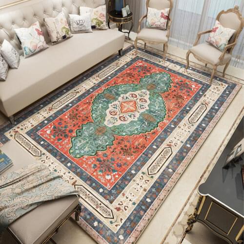 Modern Nordic Bohemian Style Carpet Printing Combination Covering The Living Room Bedroom Floor Mats Restaurant Non-Slip Carpet
