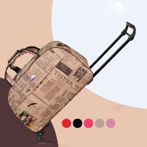 Waterproof Large Capacity Travel Bag Women Men Students Thick Style Rolling Suitcase With Wheels Luggage