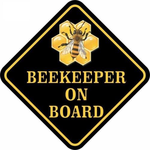 Funny Beekeeper Boarding Notice Board Car Sticker PVC Personality Body Window Stylish Exquisite Decals Waterproof Decoration