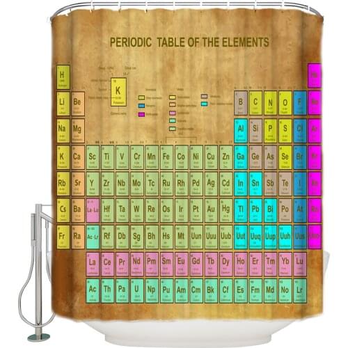 Periodic Table Of The Elements Shower Curtain Bathroom Decor Fabric Shower Curtain Farmhouse Decor