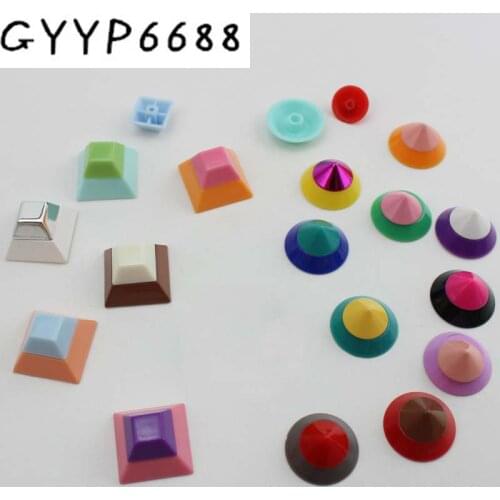 100pcs 18mm 20mm Diy accessories square round nail handbags screws packets colorful decorative nail rivets Pyramid split rivet