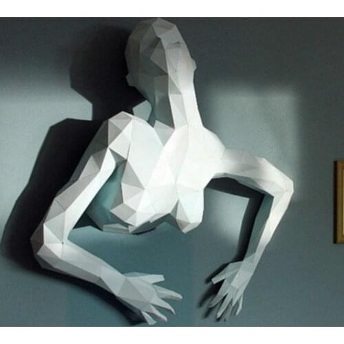 The Woman From The Wall 3D Paper Model DIY Handmade Decoration Crafts Papercraft Paper Sculpture Home Decor Wall Decoration