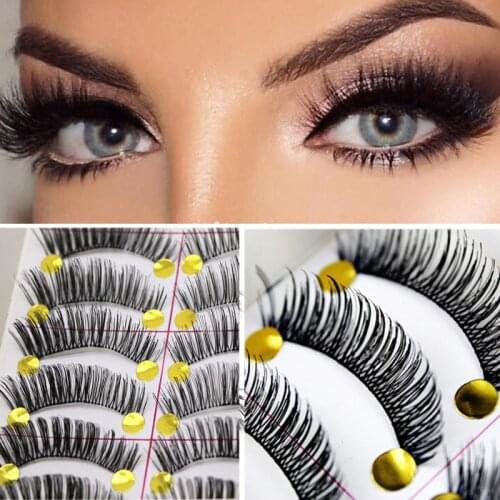 50/100 Pair Mink Eyelashes 3D False Lashes Thick Crisscross Makeup Eyelash Extension Tool Natural Volume Soft Fake Eye Lashes