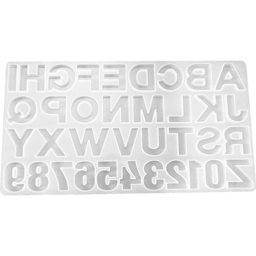 Letter Mold Alphabet & Number Silicone Molds Initial Mold Large Clear Resin Mold Epoxy Resin Craft Supplies (36 Cavity)