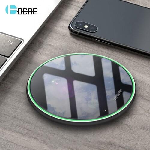 FDGAO 10W Qi Wireless Charger For iPhone 11 Pro X XS XR 8 Fast Charging Dock for Samsung S8 S9 S10 Note 9 8 USB Phone Charge Pad