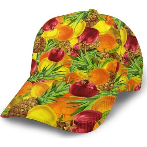 Tropical Fruits Pattern Baseball Cap Fashion Men Hat Cap Summer Dad Hat Male Sports Hat