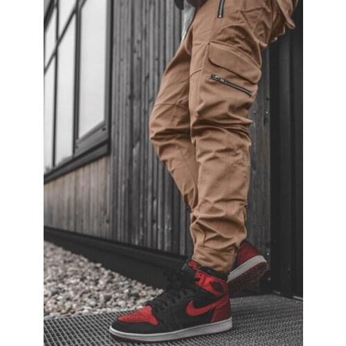 Cargo pants men Harem pants fashion Hip hop zipper pocket joggers men trousers streetwear cotton sweatpants mens work pants
