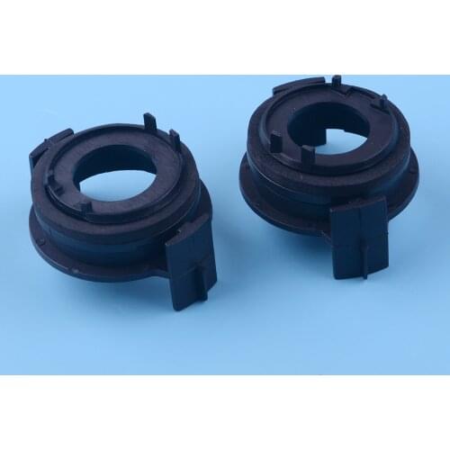 DWCX 2pcs Black Plastic LED Headlight Bulbs Lamp Light Clip Adapter Socket Base Holder Retainer Fit For BMW E46 E90 3 Series