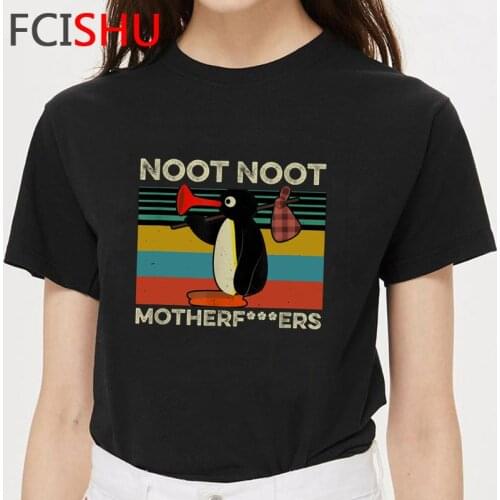 Noot Noot Pingu Harajuku Funny Cartoon T Shirt Men Graphic Anime Unisex T-shirt Summer Oversized Tshirt Fashion Top Tees Male