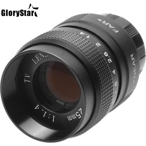 GloryStar 25mm CCTV F1.4 TV Movie lens+C Mount+Metal lens hood For Pentax Q / Q10 / Q7 / Q-S1 C-PQ