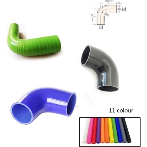 Id:25/32/35/38/44/51/57/60/64/70mm Silicone 90 Degree Bend Reducer Elbow Hose