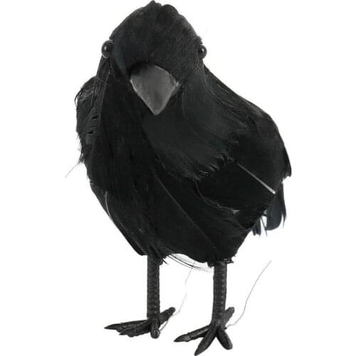 Black Lifesize Simulation Raven Movie Prop Fake Crow Hunting Decor Ghost Festival Wholesale Bird Supplies Halloween Fake L4D1