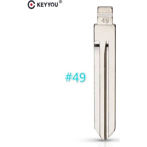 KEYYOU 10Pcs NO.49 Blank Key Blade FOR new nissan Flip Remote Key Blade 49# Key Blade