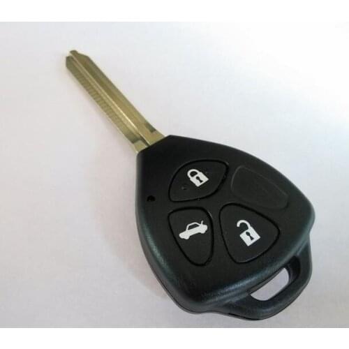 High Quality For Toyota Camry Reiz 3 Buttons Remote Key Shell Fob Case Blank Cover WithToy43 Blade 20PCS/lot