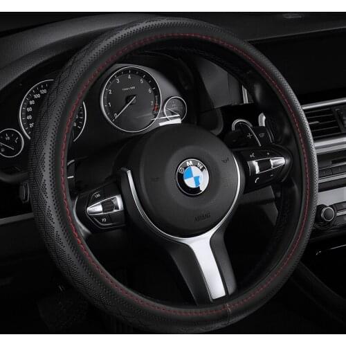 Leather steering wheel cover fit For BMW 5 Series 525LI 3 Series GT 7 Series X1 X2 X3 X4 X5 X6 car grip cover