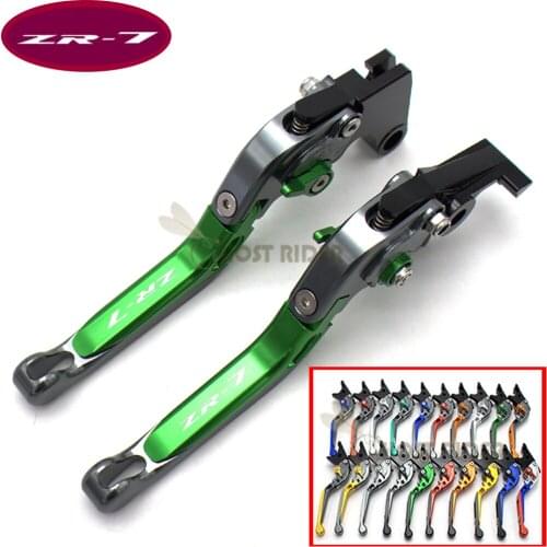 !Logo(ZR-7) Green+Titanium For Kawasaki ZR-7/S ZR7 ZR7S 1999-2003 2000 2001 2002 CNC Motorcycle Brake Clutch Levers