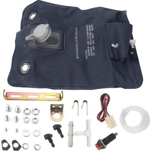 12V/1L Windshield Washer Pump Kit Universal Windscreen Washer Pump Bag 151286776374 for Classics Vehicles for Classic Automotive