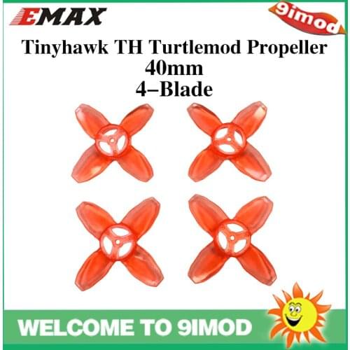 New Arrival 2 Pairs Emax Tinyhawk Indoor FPV Racing Drone Spare Part Avan TH Turtlemode Propeller 4-Blade 40mm