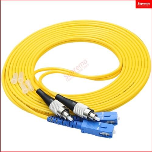 10M-50 Meters SC/UPC - FC/UPC Fiber Patch Cord FTTH Duplex Single Mode Cable Length OR Other Connector Can BE Customized