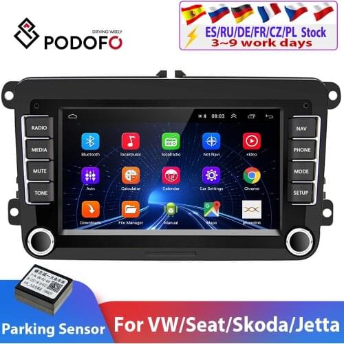 Podofo 2Din Android Car Radio GPS 2din Car Multimedia Player Autoradio For VW/Volkswagen/Golf/Passat/SEAT/Skoda/Polo car Stereo