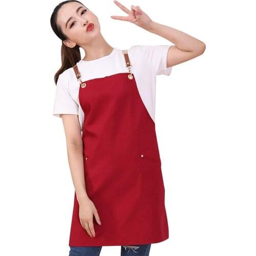 Home Adjustable Work Baking Kitchen Coffee Shop Cooking BBQ Cover Pocket Apron Household Cleaning Tools