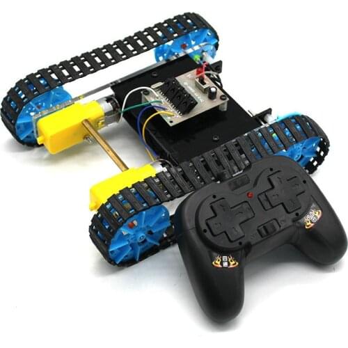 DIY Science Remote Tank Assembly Model toy Student Hand-made Technology Car Kit